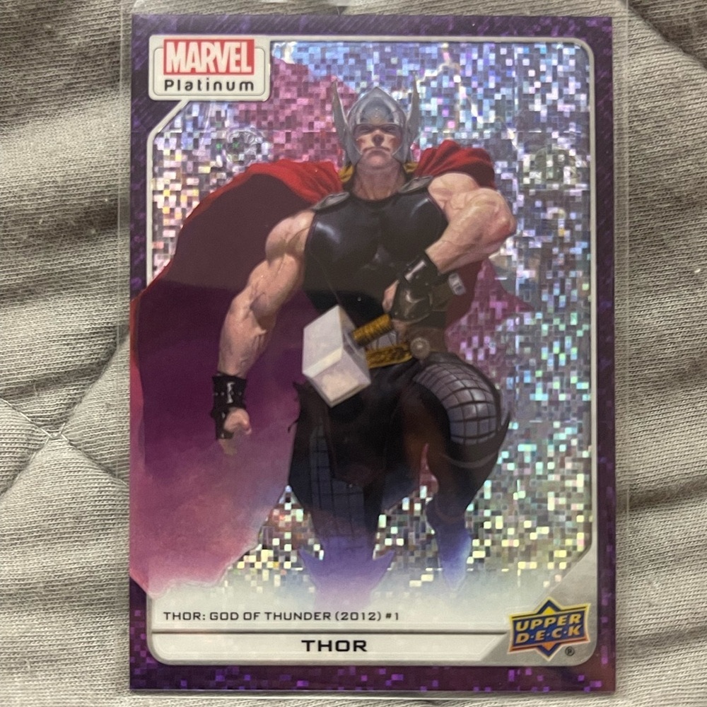 2023 Upper Deck Marvel Platinum High Series Purple Pixels 21/35 Thor #134